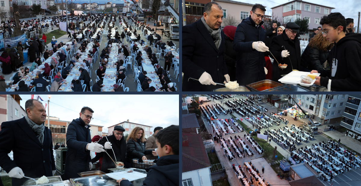 Çerkezköy’de Dev İftar Buluşması! Bağlık Mahallesi’nde Binler Aynı Sofrada