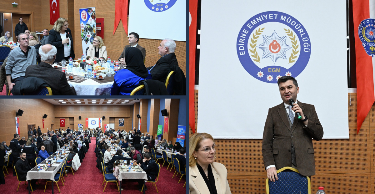 Edirne Emniyet Müdürlüğü’nden Vefa Sofrası! Emekli Polisler Aynı Masada Buluştu
