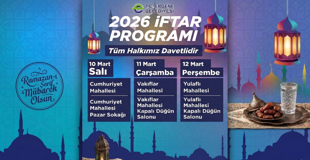 Ergene’de Ramazan Sofraları Kuruluyor: Başkan Müge Yıldız Topak’tan İftar Daveti