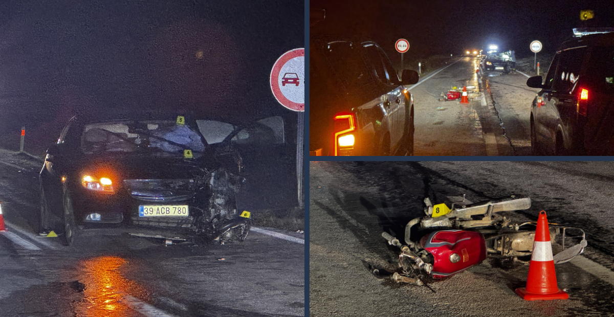 Kırklareli’nde Korkunç Çarpışma! Motosiklet Sürücüsü Ağır Yaralandı