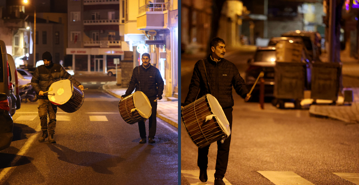Kırklareli’nde Sahur Heyecanı Başladı! 28 Davulcu İlk Gece İçin Meydanda Toplandı