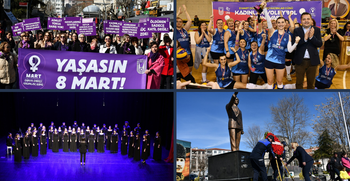 Lüleburgaz’da 8 Mart Coşkusu: Yüzlerce Kadın Sokaklara Çıktı, Eşitlik Ve Özgürlük Çağrısı Yaptı