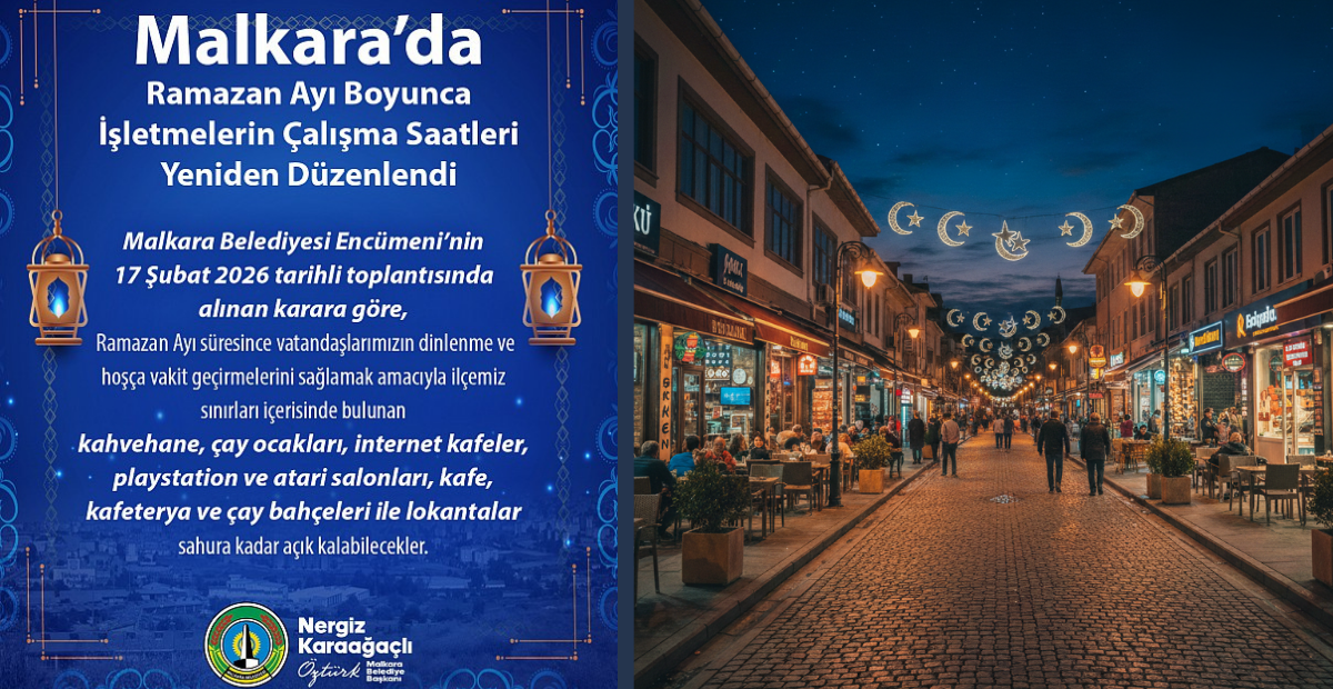 Tekirdağ Malkara’da Ramazan Düzenlemesi! İşletmeler Sahura Kadar Açık Olacak
