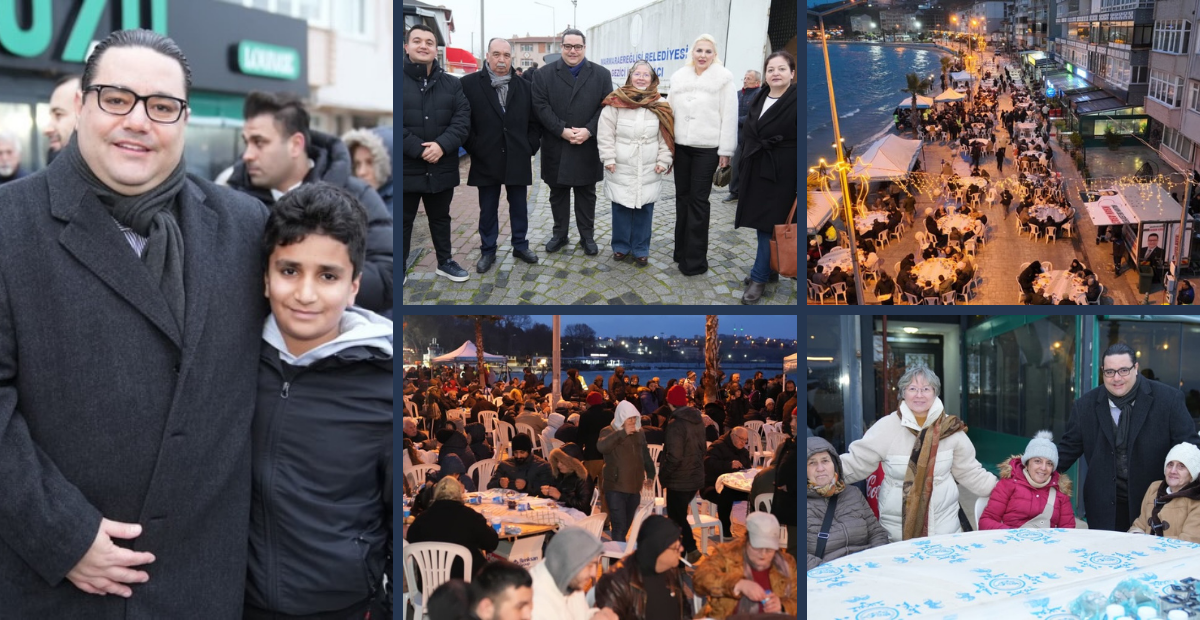 Marmaraereğlisi’nde Soğuk Havaya Rağmen Sıcak Sofra! Yüzlerce Kişi Aynı İftarda Buluştu