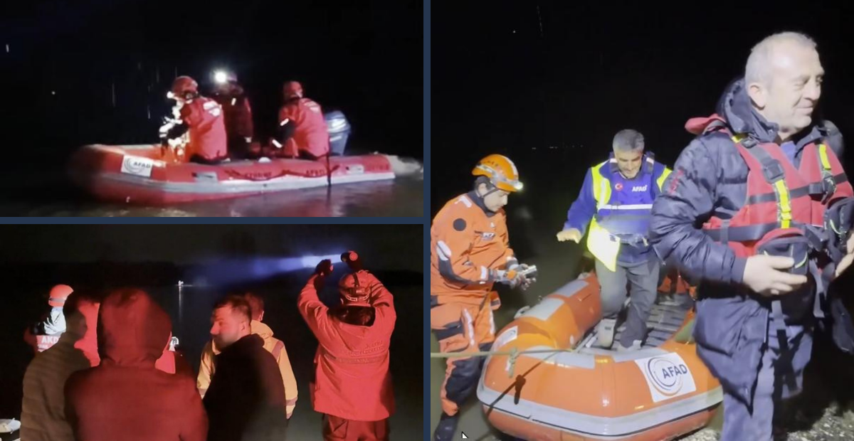 Meriç Nehri Taştı, İşçiler Seddede Mahsur Kaldı: Nefes Kesen Kurtarma Operasyonu