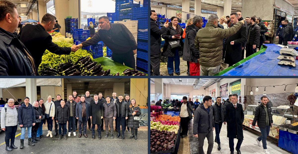 Pazarda Sabah Mesaisi! Çorlu Belediye Başkanı Ahmet Sarıkurt Esnafla Tezgâh Başında Buluştu