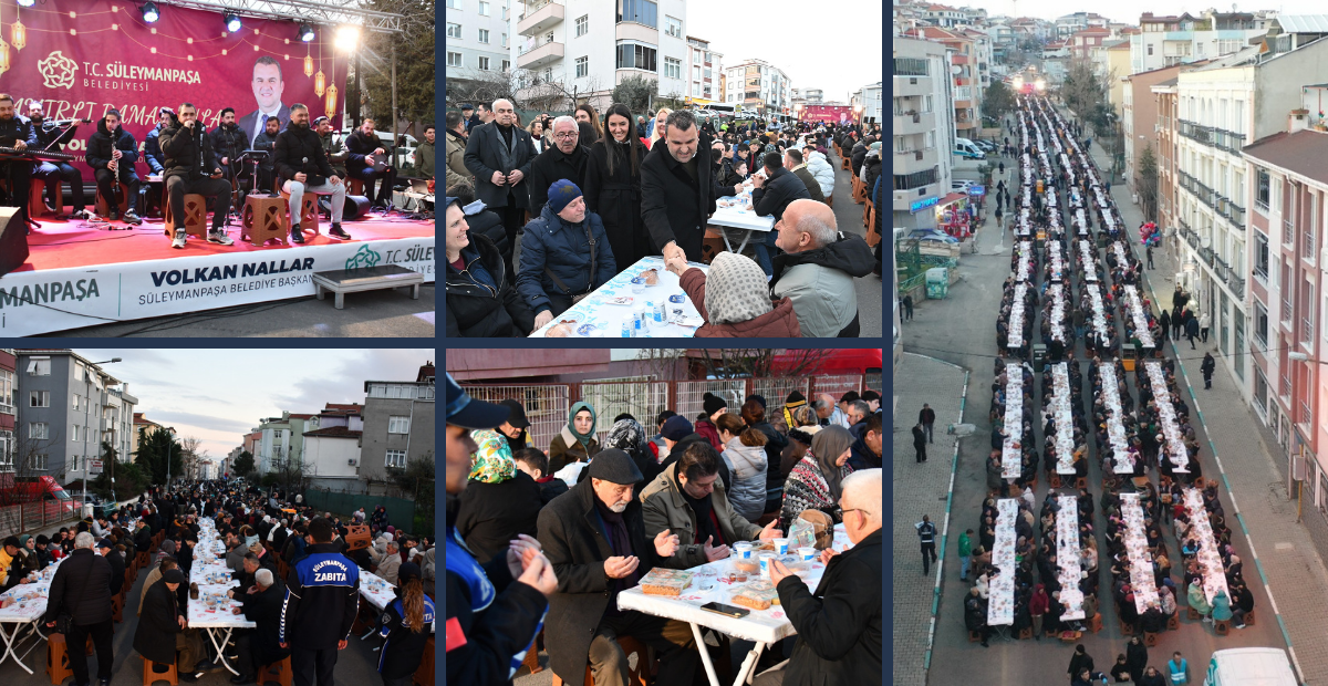 Süleymanpaşa’da Ramazan Bereketi! Ortacami’de Binler Aynı Sofrada Buluştu