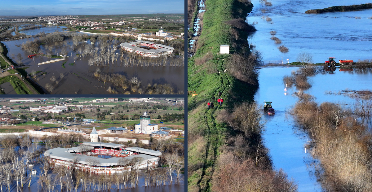 Taştı, Yolları Kapattı! Edirne’de Tunca Ve Meriç’te Kritik Seviye