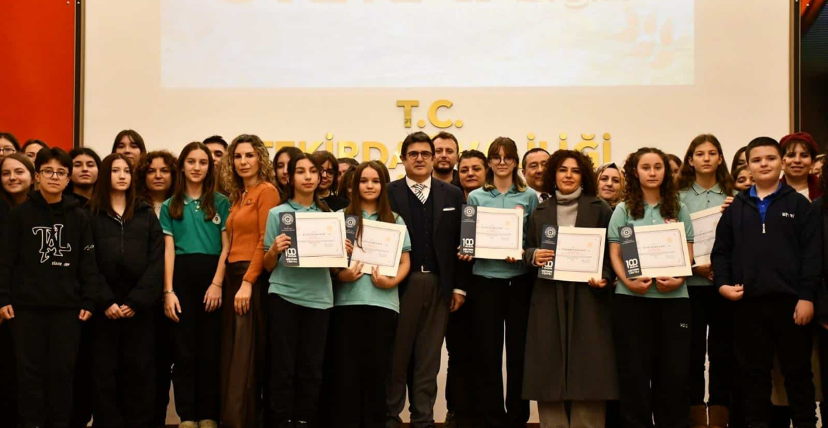 Tekirdağ’da Çevre Bilinci Sergisi Taçlandı: Öğrenciler ve Öğretmenler Belgelerini Aldı