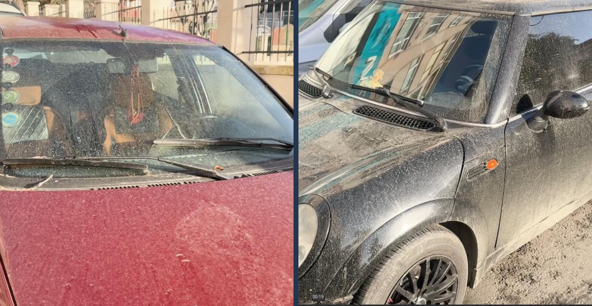 Tekirdağ’da Şaşırtan Manzara: Yağmur Yağdı, Araçların Üzerine Çamur Yağdı!