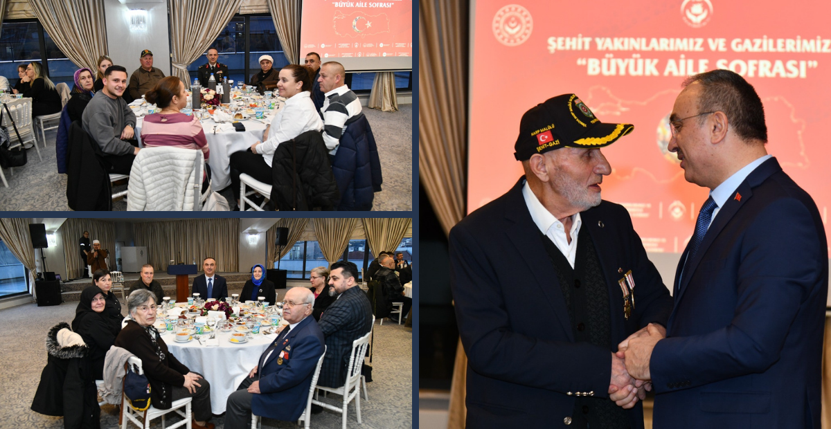 Tekirdağ’da “Büyük Aile Sofrası”: Şehit Yakınları ve Gaziler İftarda Buluştu