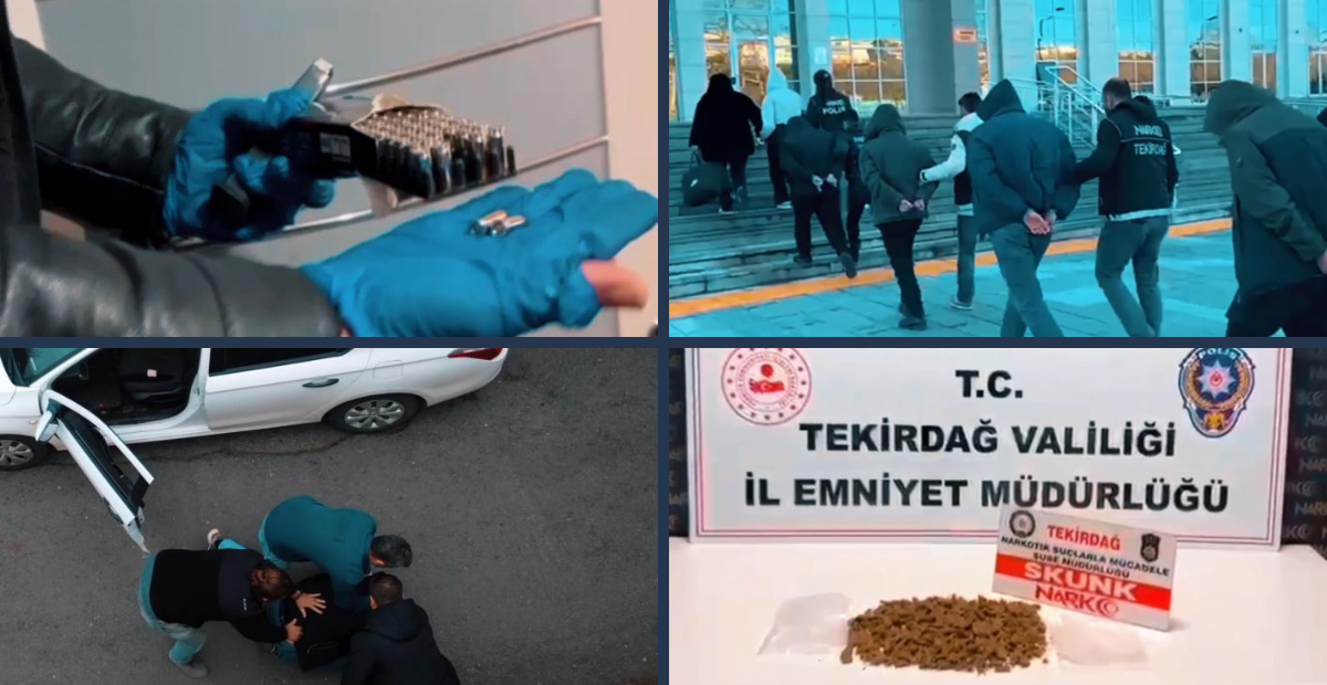Tekirdağ’da Narkotik Operasyonu! 9 Adrese Baskın, 5 Şüpheli Tutuklandı