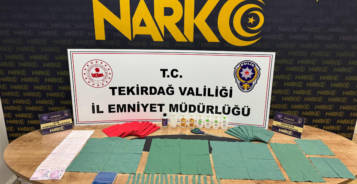 Tekirdağ’da Uyuşturucu Operasyonu: Evden 27 Bin Uyuşturucu Emdirilmiş Peçete Çıktı